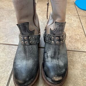 Freebird Two-Tone Ankle Boots